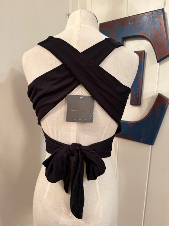 Le Lis Tops - Le Lis Black Sonya Convertible Crossback Wrap Top Sz S